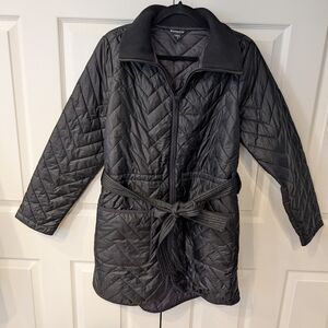 Athleta Black Quilted Mendocino Jacket
